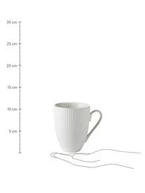 Aida Weiße Kaffeetassen Groove Mit Rillenstruktur, 4 Stück – Bild 3