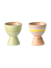 HKliving Handgemachte Eierbecher 70's, 4-Set – Bild 4
