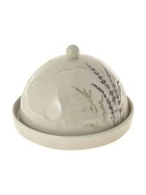 Bloomingville Handgemachte Butterdose Bea Mit Gräser-Motiv Und Craquelé Glasur – Bild 6