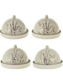 Bloomingville Handgemachte Butterdose Bea Mit Gräser-Motiv Und Craquelé Glasur – Bild 4