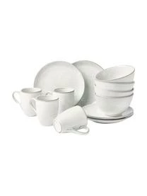 Broste Copenhagen Handgemachtes Frühstücks-Set Nordic Sand, 4 Personen (12-tlg.)