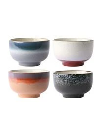 HKliving Handgemachte Schälchen 70's, 4er-Set