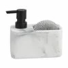 Andrea House Seifenspender Galia In Marmor-Optik Mit Schwamm, 2er-Set