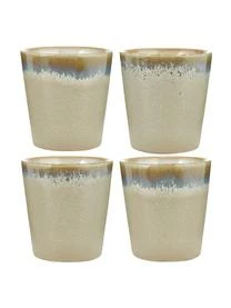 HKliving Handgemachte XS Becher 70's, 4er-Set