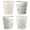 HKliving Handgemachte XS Becher 70's, 4er-Set
