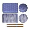 Tokyo Design Studio Handgemachtes Porzellan-Geschirr-Set Nipponmit Essstäbchen, 2 Personen (6-tlg.)