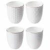Tokyo Design Studio Handgemachte Porzellan-Becher Nippon Mit Struktur Und Goldrand, 4-er Set